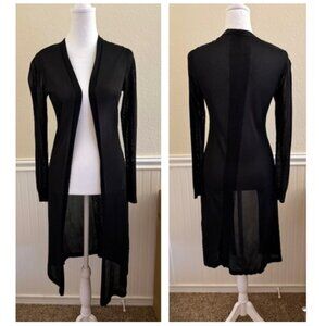 WHBM long black cardigan